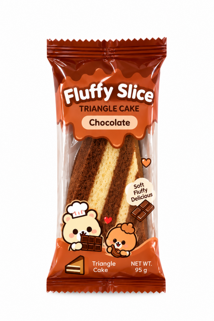 🍫 2. Fluffy Slice Triangle Cake Chocolate 95g