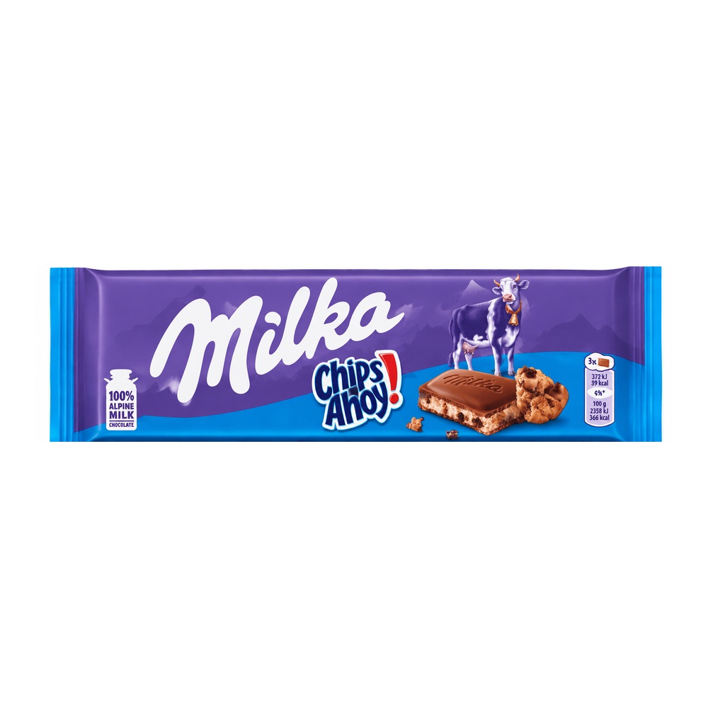 Milka Chips Ahoy! 100g – Chocolate con Leche y Galletas Crujientes