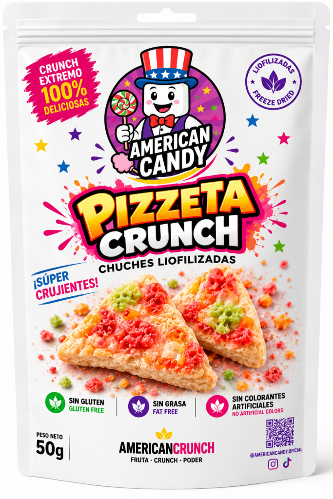 Pizzeta AmericanCrunch Pizzeta Crunch 50g – Chuches Liofilizadas 🍕✨