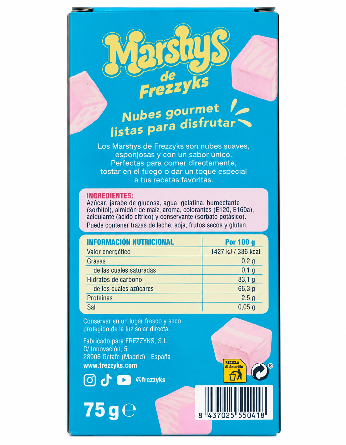 Marshys Cheesecake de Fresa 75g – Nubes Rellenas de Tarta de Queso - Imagen 2