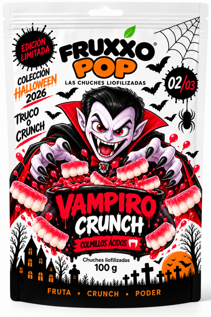 🧛 FruXXO POP Vampiro Crunch 100g – Edición Halloween Limitada
